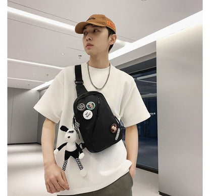 Nylon / Sling Badge Bag Lettering Set Charm Applique