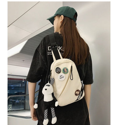 Nylon / Sling Badge Bag Lettering Set Charm Applique