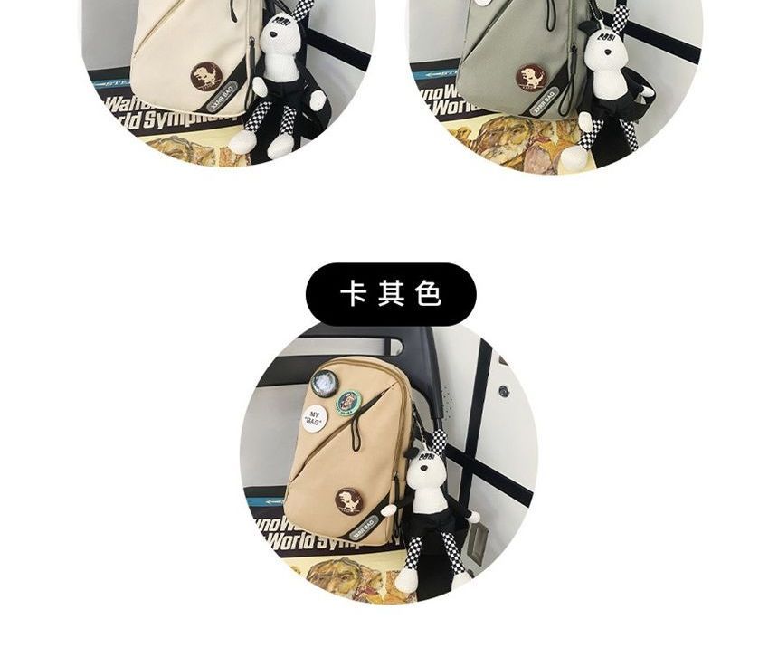 Nylon / Sling Badge Bag Lettering Set Charm Applique