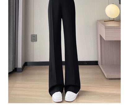 High Waist Plain Bootcut Dress Pants (Various Designs)