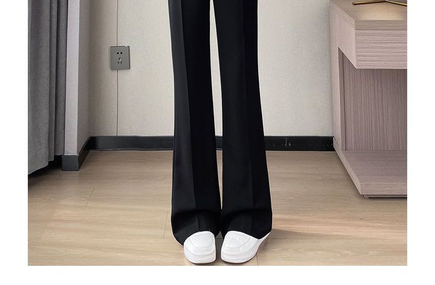 High Waist Plain Bootcut Dress Pants (Various Designs)