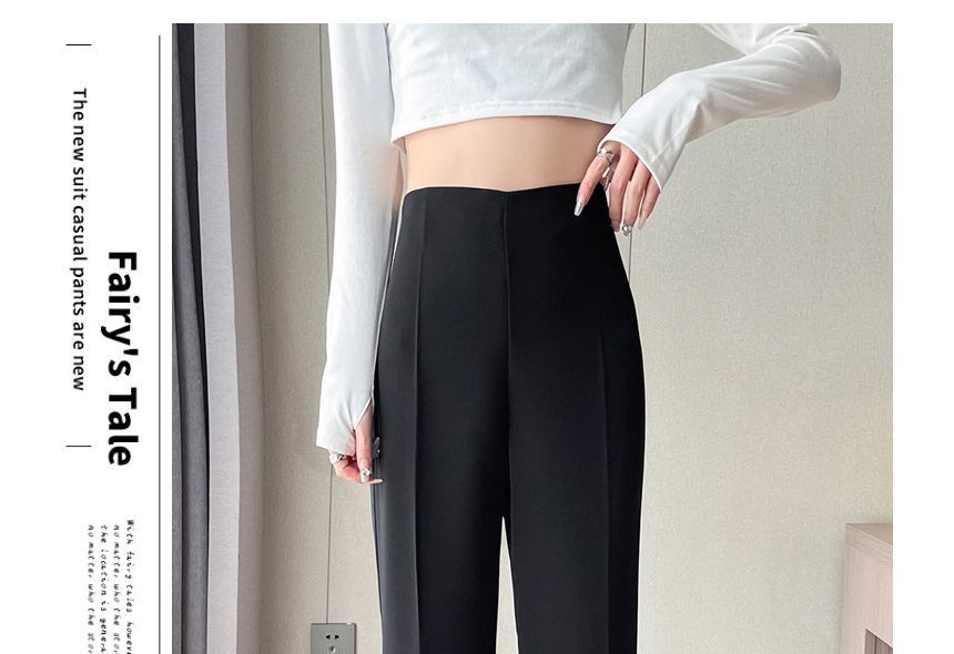 High Waist Plain Bootcut Dress Pants (Various Designs)