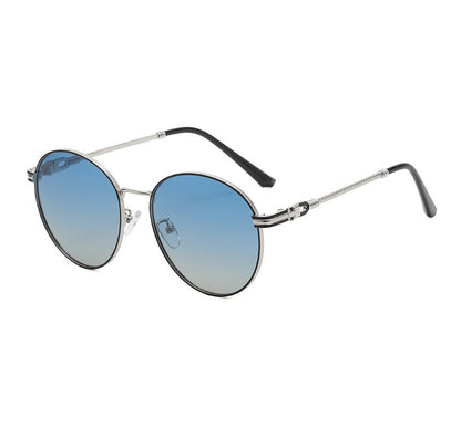 Frame Metal Round Sunglasses Polarized