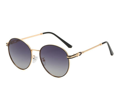 Frame Metal Round Sunglasses Polarized