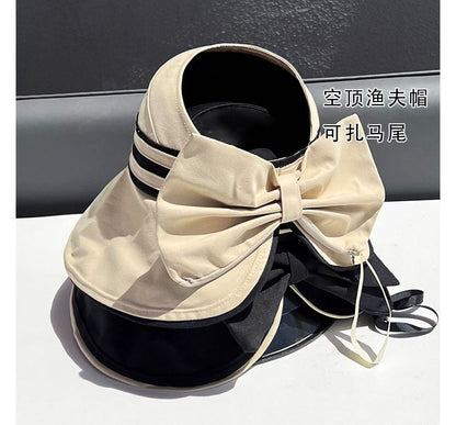 Bow Hat Visor Striped