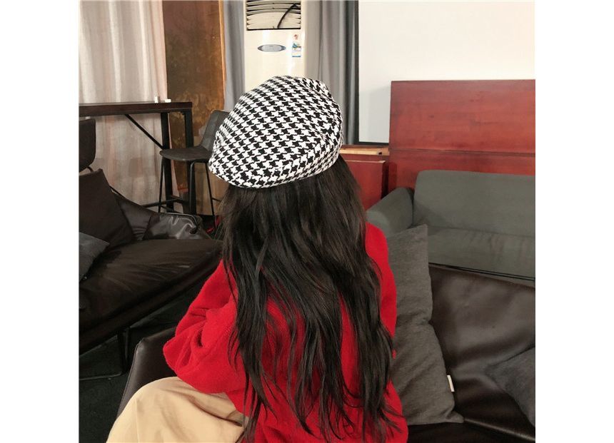 Houndstooth Beret