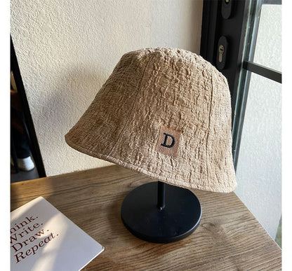 Letter Applique Bucket Hat