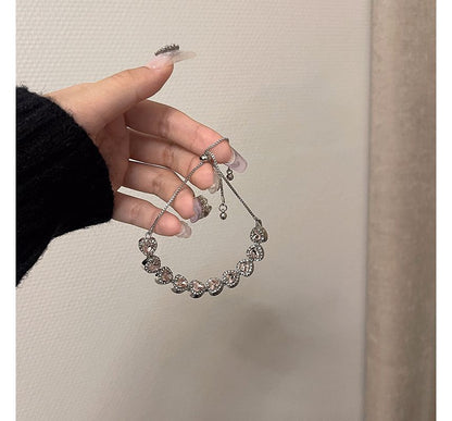Bracelet Rhinestone Alloy Heart