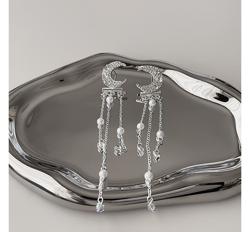 Alloy Earring / Choker Star Moon Fringed