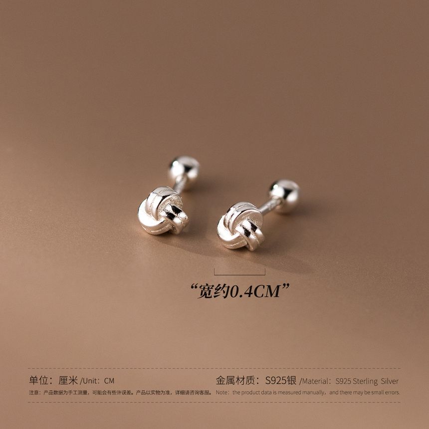 Knot Sterling Silver Earring