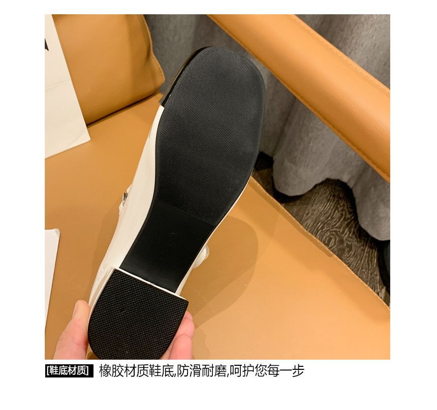 Jane Two-Tone Block Pumps Heel Mary