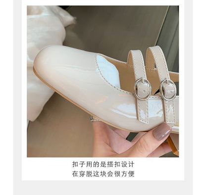 Plain Heel Slingback Chunky Sandals