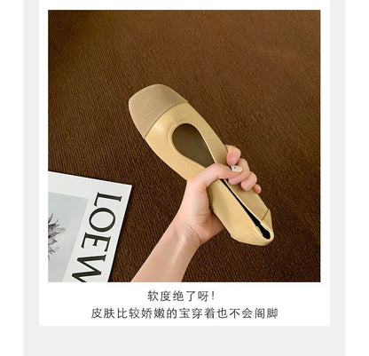 Flats Two-Tone Square-Toe