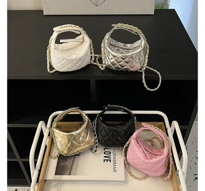 Quilted Crossbody Chain Bag Strap