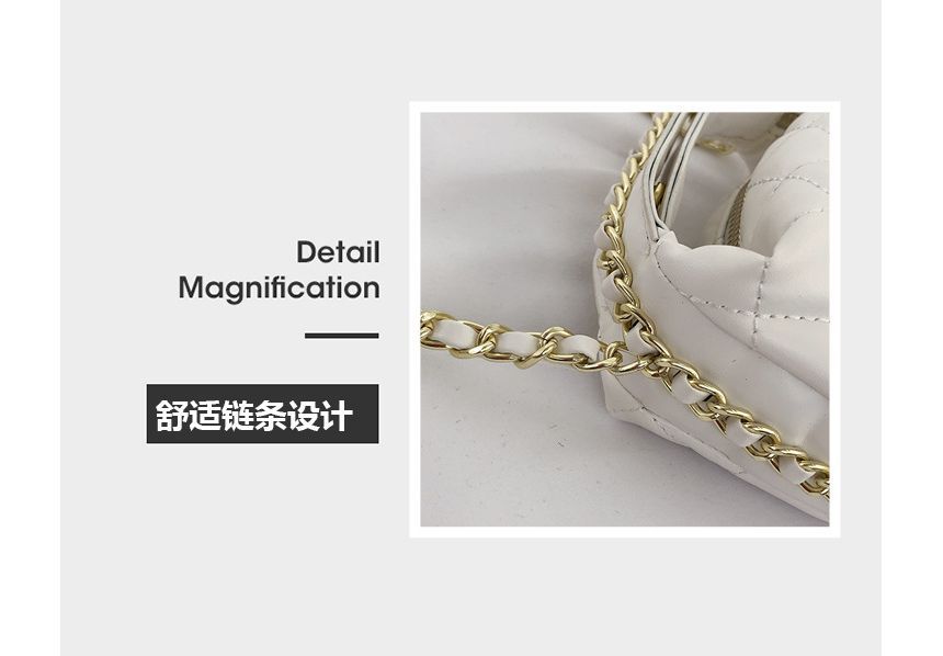 Quilted Crossbody Chain Bag Strap