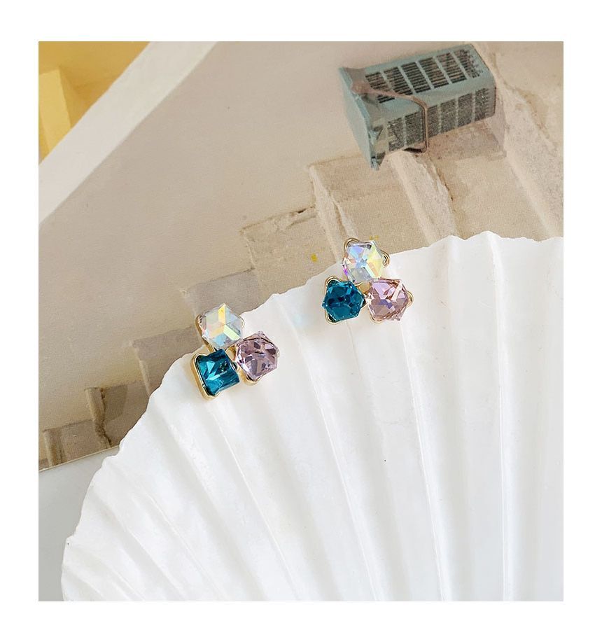 Rhinestone Earring Alloy