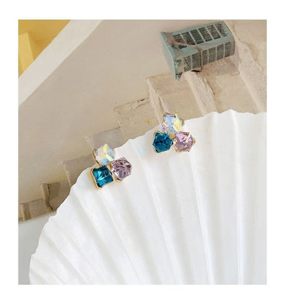 Rhinestone Earring Alloy