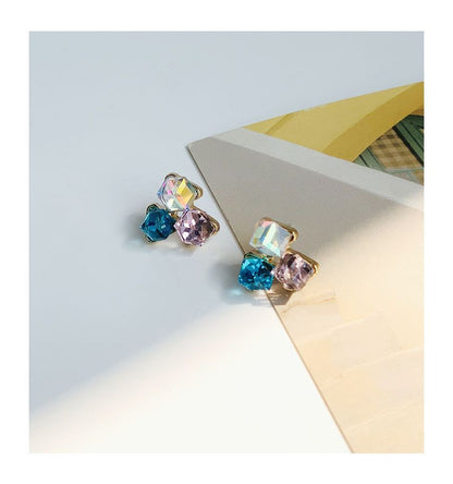 Rhinestone Earring Alloy