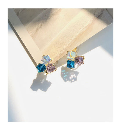 Rhinestone Earring Alloy