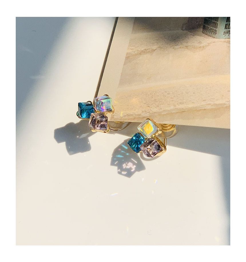 Rhinestone Earring Alloy