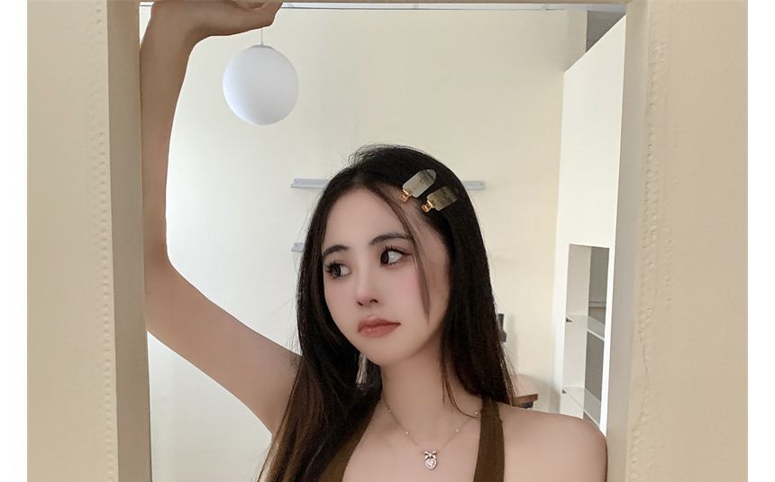 Plain Padded Halter Top