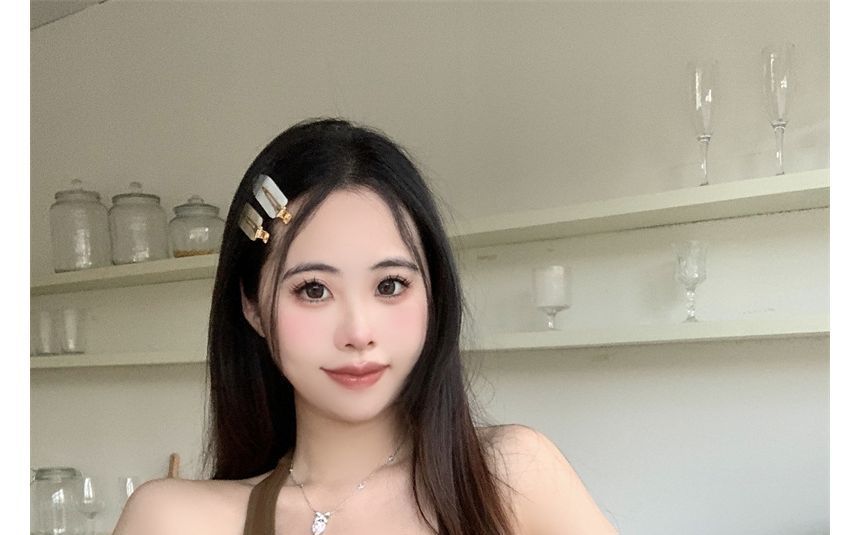 Plain Padded Halter Top