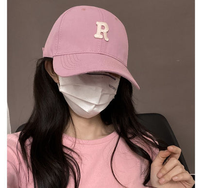 Lettering Cap Baseball Embroidered