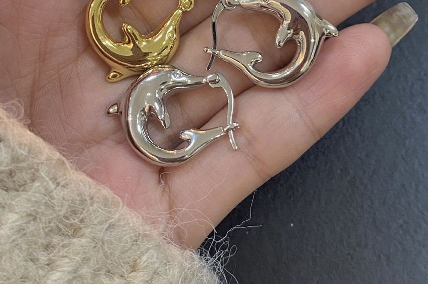 Dolphin Alloy Hoop Earring