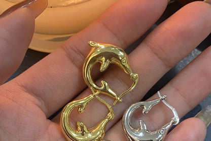 Dolphin Alloy Hoop Earring