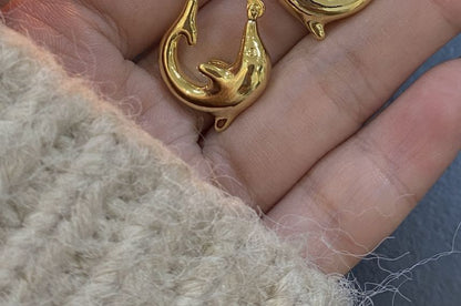 Dolphin Alloy Hoop Earring