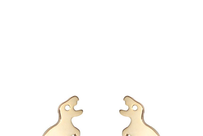 Polished Dinosaur Alloy Earring