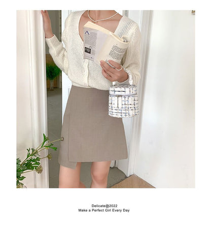 Zip Tweed Bag Crossbody