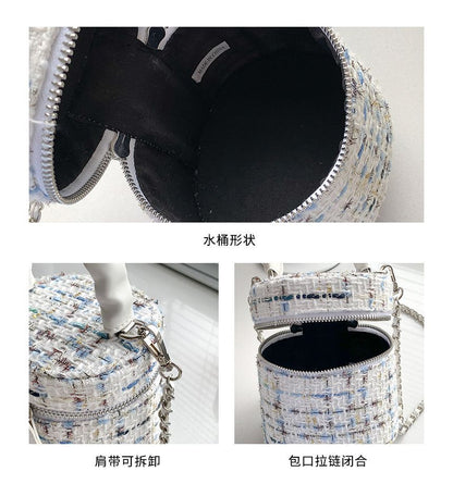 Zip Tweed Bag Crossbody