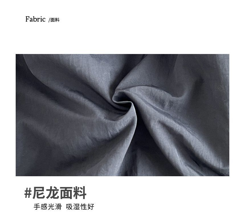 Zip Plain Backpack Nylon