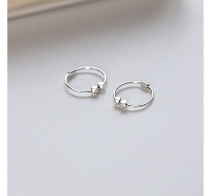 Geometric Alloy Hoop Earring