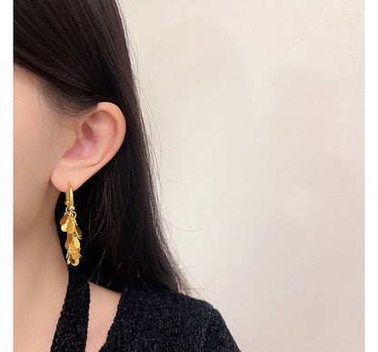 Alloy Earring Fringed Droplet