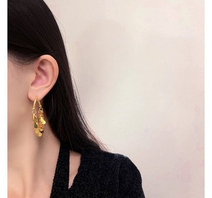 Alloy Earring Fringed Droplet