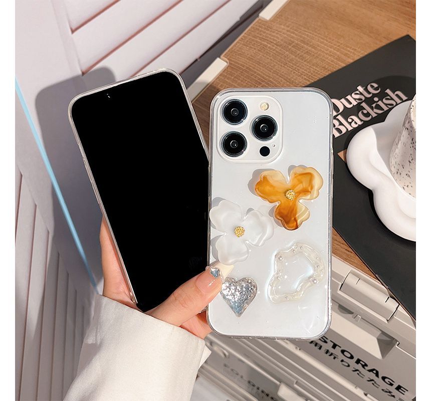 Phone Embellished Transparent Case