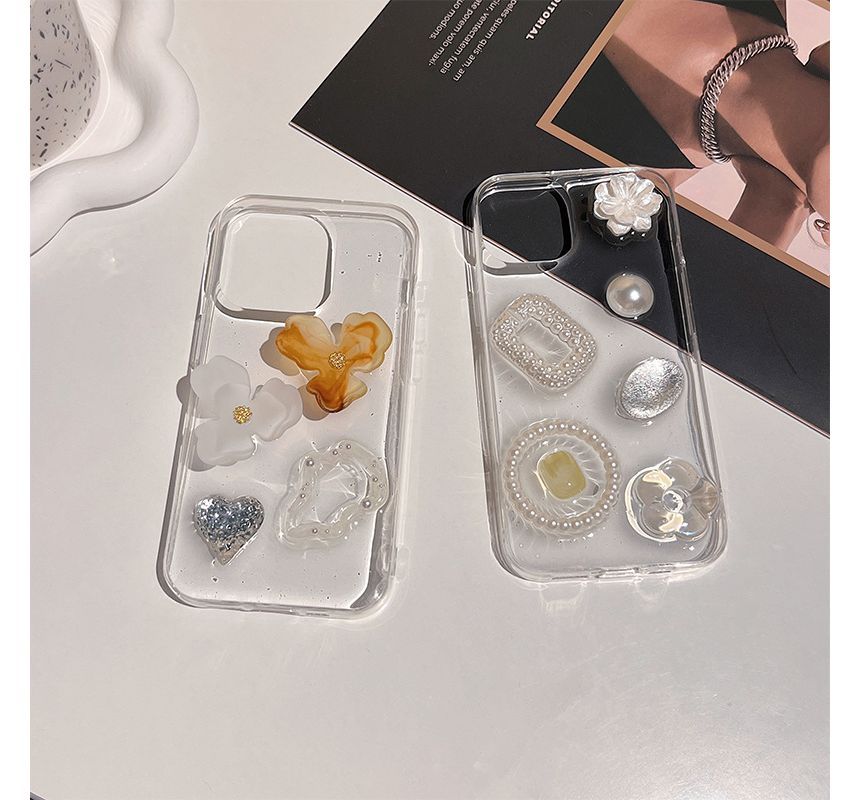 Phone Embellished Transparent Case