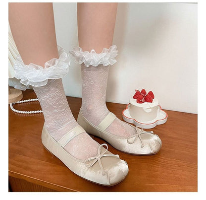 Ruffled Organza Socks