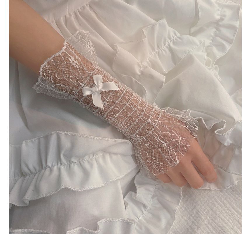 Ribbon Mesh Arm Sleeves