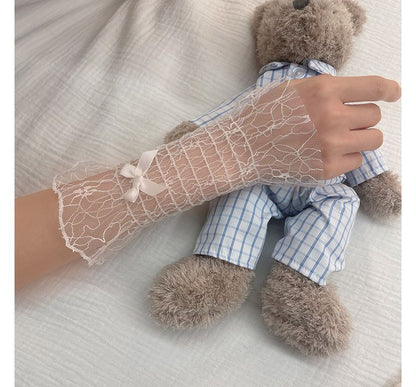 Ribbon Mesh Arm Sleeves