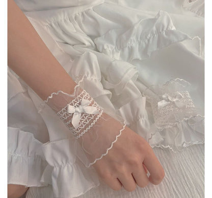 Ribbon Organza Wrist Cuffs