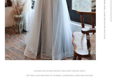 / Midi A-Line Dress Cap-Sleeve Panel Sequin Evening Gown Mesh