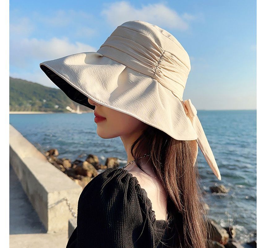 Bow Sun Plain Hat