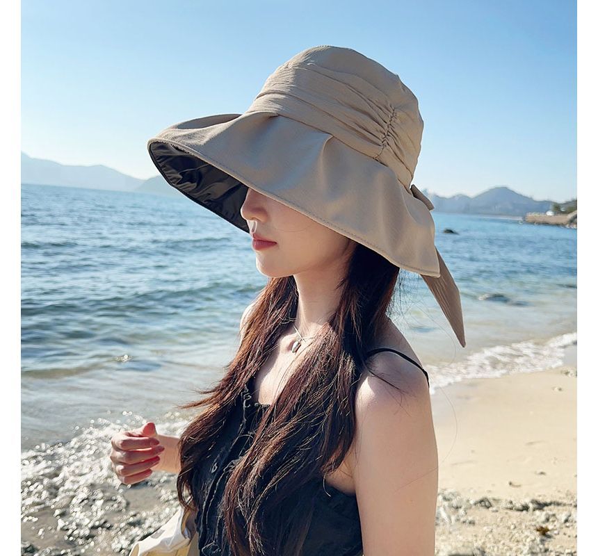 Bow Sun Plain Hat