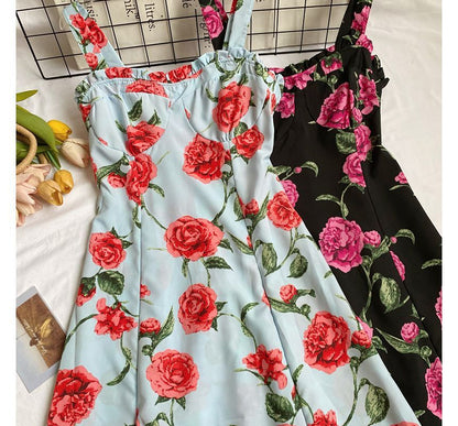 Floral Suspender Skirt