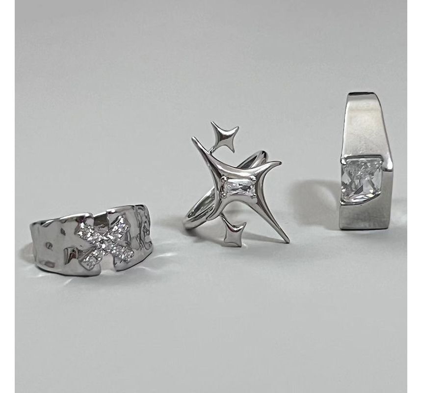 Alloy (various Open designs) Ring Rhinestone