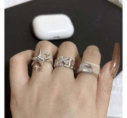 Alloy (various Open designs) Ring Rhinestone