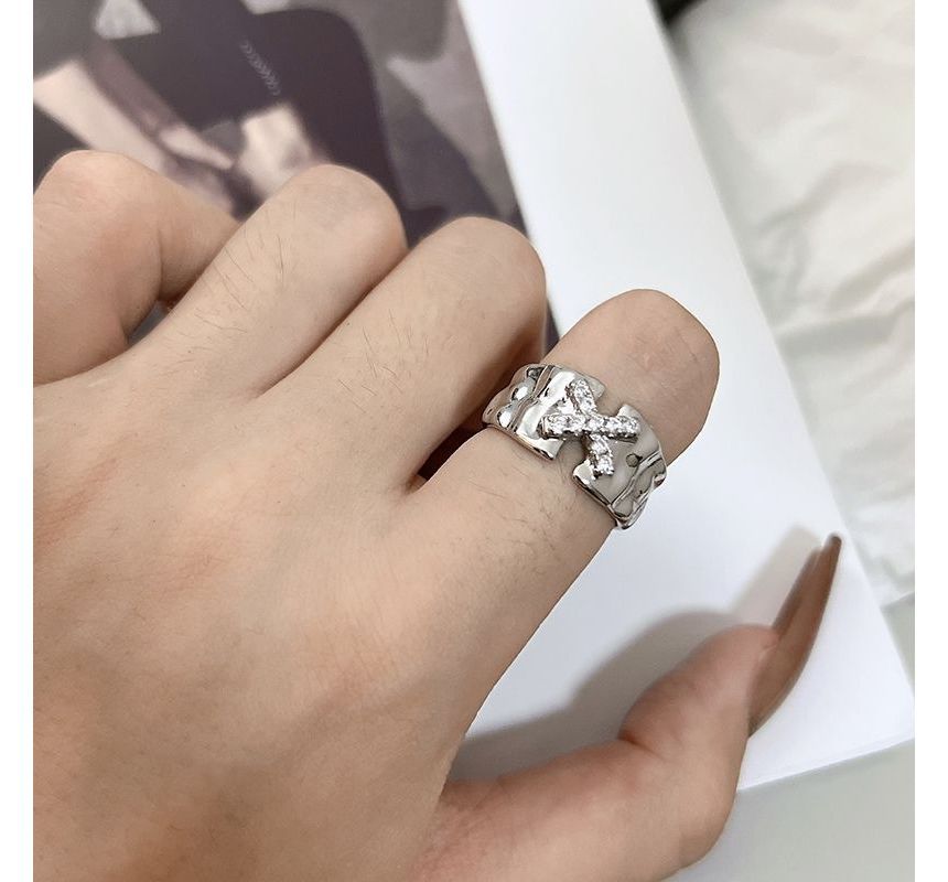 Alloy (various Open designs) Ring Rhinestone